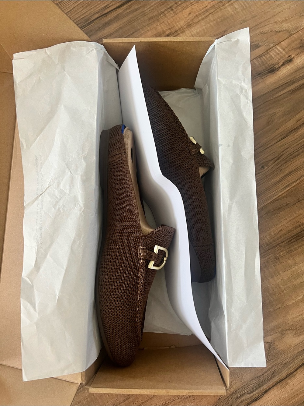 Rothy's Brown Knit Slip-On Mules with Silver Bit - Picture 3 of 4